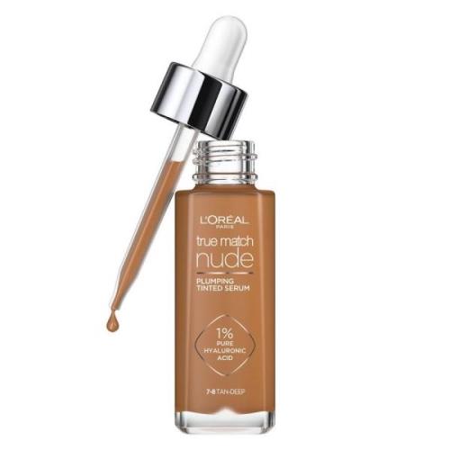 L'Oréal Paris True Match Nøgen Plumping Tonet Serum 7-8 Tan-Deep