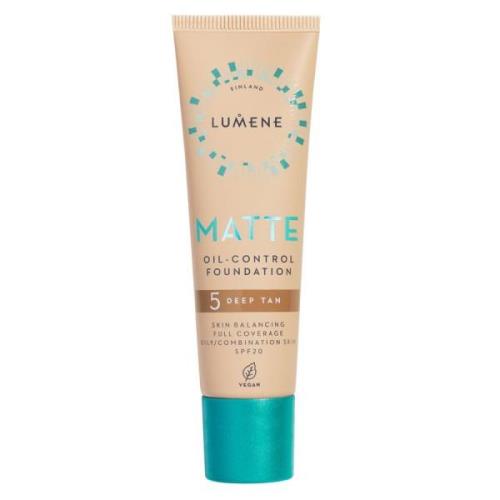 Lumene Matte Oil-Control Foundation 5 Deep Tan 30 ml