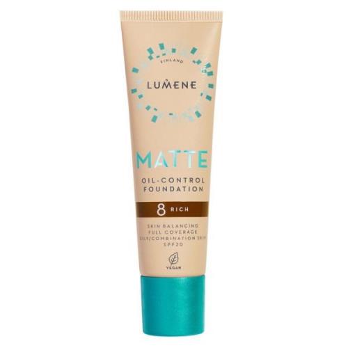 Lumene Matte Oil-Control Foundation SPF20 8 Rich 30 ml