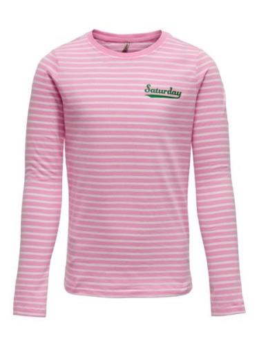 KIDS ONLY Bluser & t-shirts 'Weekday'  græsgrøn / lys pink / hvid