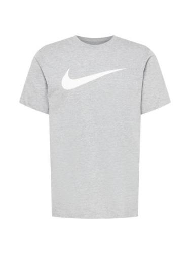 Nike Sportswear Bluser & t-shirts 'Swoosh'  grå-meleret / hvid
