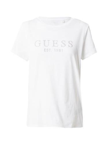 GUESS Shirts 'Crystal Easy'  sølv / hvid-meleret