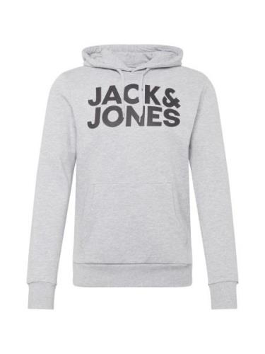 JACK & JONES Sweatshirt  lysegrå / sort