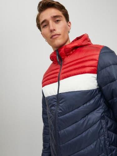 JACK & JONES Overgangsjakke 'JJEHero'  marin / lys rød / hvid