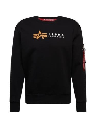 ALPHA INDUSTRIES Sweatshirt  safran / rød / sort / hvid