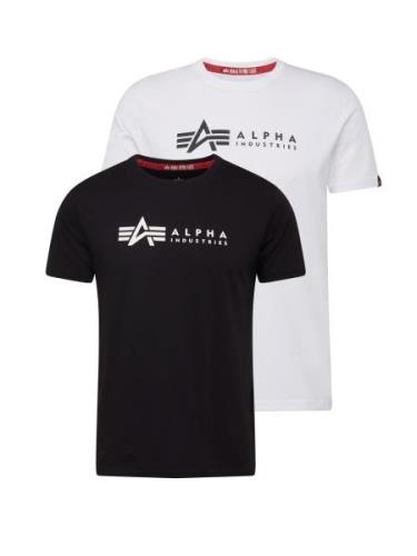 ALPHA INDUSTRIES Bluser & t-shirts  sort / hvid