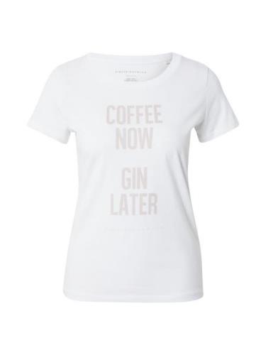 EINSTEIN & NEWTON Shirts 'Gin'  lysebrun / hvid