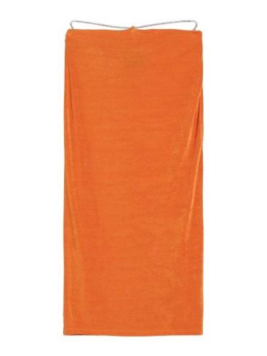Bershka Nederdel  orange / sølv