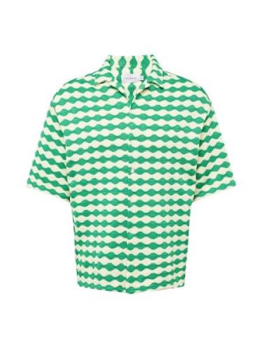 TOPMAN Skjorte  ecru / grøn