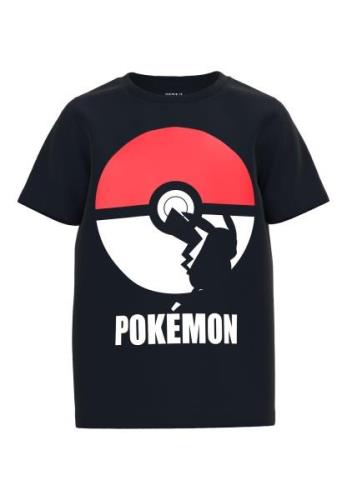NAME IT Shirts 'Nabel Pokemon'  lys rød / sort / hvid