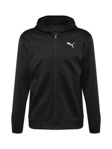 PUMA Sportssweatjakke 'TRAIN ALL DAY'  sort / hvid