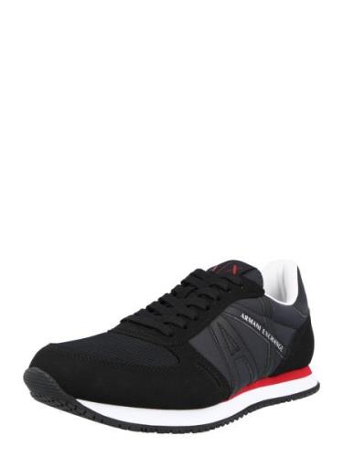 ARMANI EXCHANGE Sneaker low  rød / sort / hvid