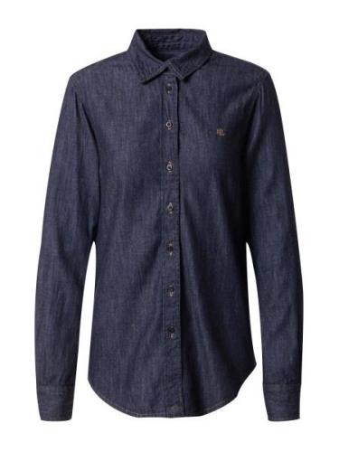 Lauren Ralph Lauren Bluse 'JAMELKO'  blue denim / brun