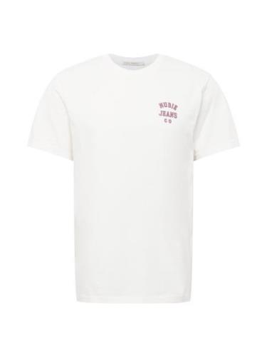 Nudie Jeans Co Bluser & t-shirts 'Roy'  rustrød / hvid
