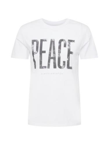 EINSTEIN & NEWTON Bluser & t-shirts 'Paix'  mørkegrå / hvid