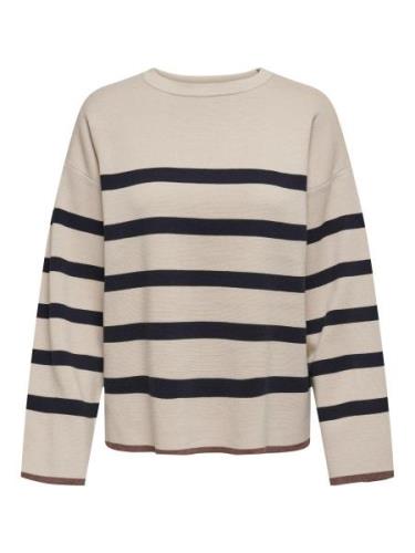 ONLY Pullover 'ALBERTE'  mørkebeige / sort