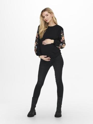 Only Maternity Sweatshirt  blandingsfarvet / sort