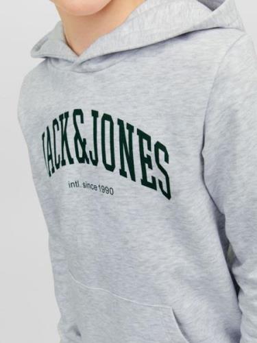 Jack & Jones Junior Sweatshirt 'JJEJosh'  grå-meleret / sort