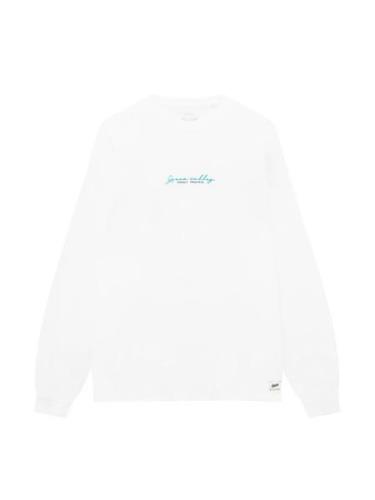 Pull&Bear Bluser & t-shirts  lyseblå / brun / sort / hvid
