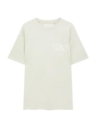 Pull&Bear Bluser & t-shirts  pastelgrøn / hvid