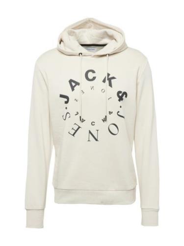 JACK & JONES Sweatshirt 'Warrior'  creme / sort