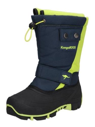 KangaROOS Snowboots 'Kanga-Bean II'  navy / lime