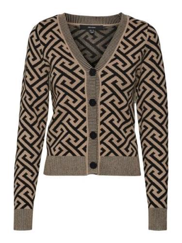 VERO MODA Cardigan 'ARIA'  sand / sort