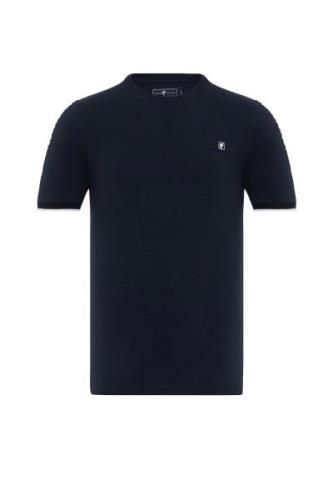 DENIM CULTURE Bluser & t-shirts 'GRAHAM'  navy / hvid