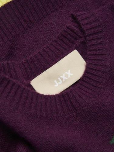 JJXX Pullover 'York'  gul / grøn / purpur