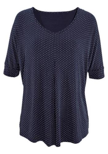 LASCANA Bluse  marin / hvid