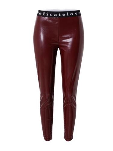 DELICATELOVE Leggings 'NELLI'  bordeaux / sort / offwhite