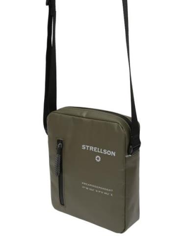 STRELLSON Skuldertaske 'Stockwell 2.0 Marcus'  khaki / naturhvid