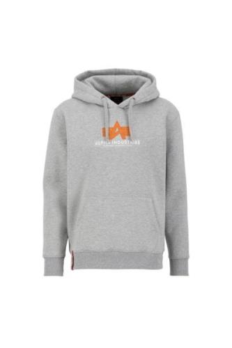 ALPHA INDUSTRIES Sweatshirt  grå-meleret / orange / hvid