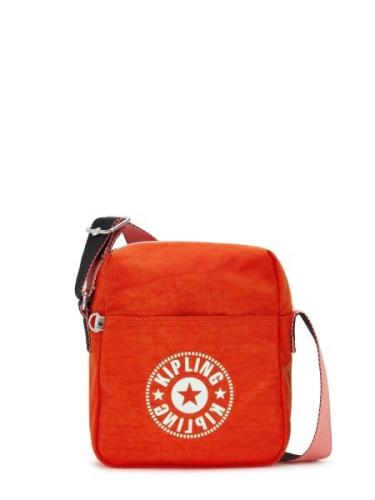 KIPLING Skuldertaske 'CHAZ'  orange / hvid