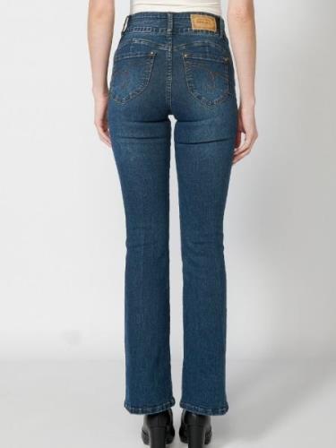KOROSHI Jeans 'Bell'  blue denim / guld / rød / hvid