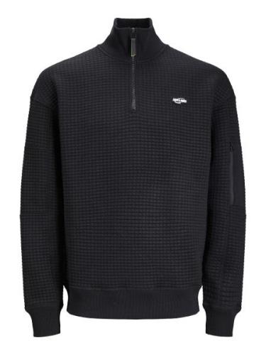 JACK & JONES Sweatshirt  sort / hvid