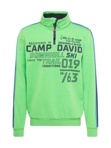 CAMP DAVID Sweatshirt  marin / royalblå / neongrøn / hvid