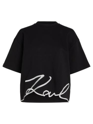 Karl Lagerfeld Sweatshirt  sort / hvid