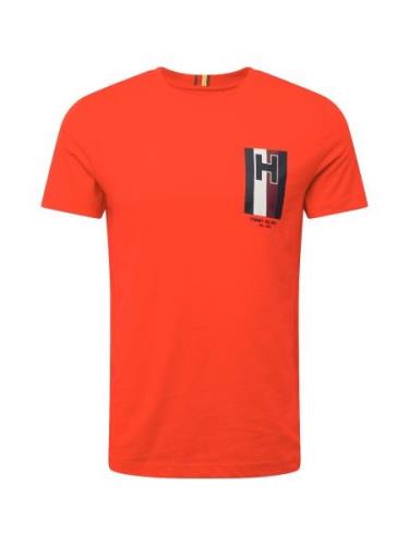 TOMMY HILFIGER Bluser & t-shirts  bordeaux / orangerød / sort / hvid