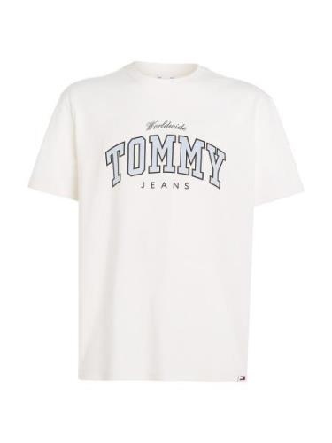Tommy Jeans Bluser & t-shirts 'Varsity'  lyseblå / sort / hvid