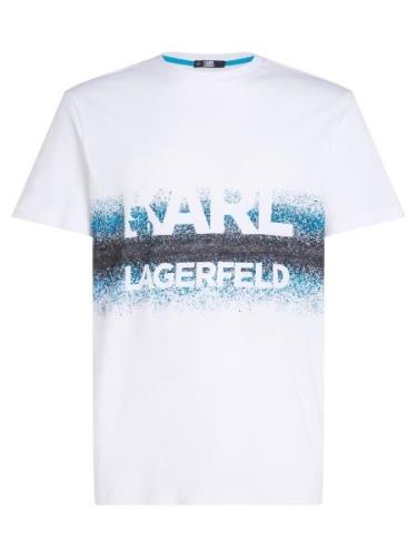 Karl Lagerfeld Bluser & t-shirts ' Degrade '  blå / hvid