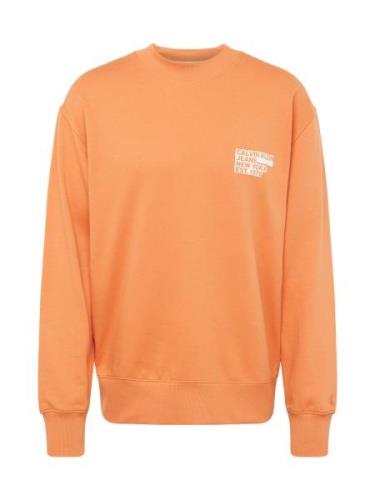 Calvin Klein Jeans Sweatshirt  mørkebeige / orange / hvid