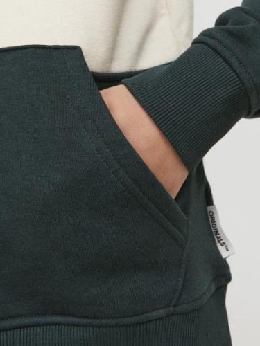 Jack & Jones Junior Sweatshirt 'Lakewood'  mørkegrøn / hvid