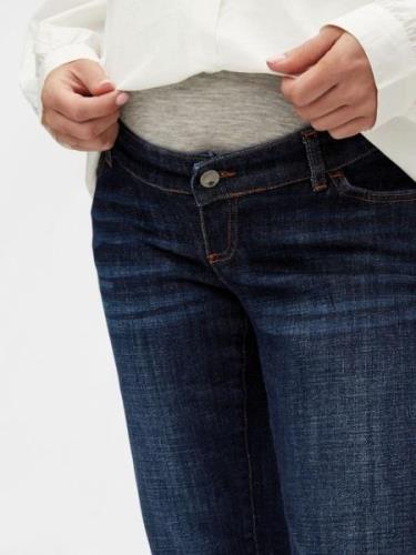 MAMALICIOUS Jeans 'Newdex'  blue denim / grå-meleret