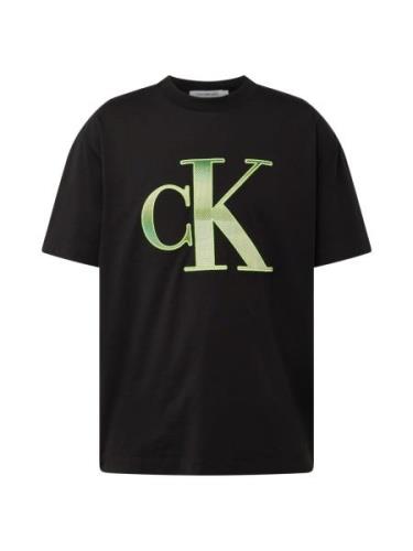 Calvin Klein Jeans Bluser & t-shirts  pastelgrøn / lysegrøn / sort