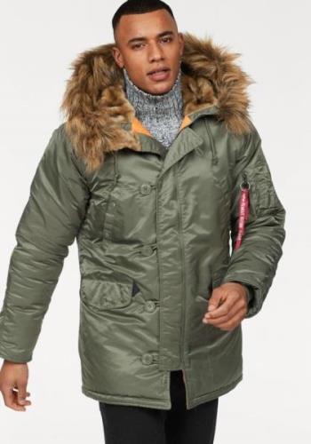 ALPHA INDUSTRIES Vinterparka 'N3B VF 59'  oliven / orange