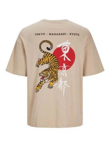 JACK & JONES Bluser & t-shirts 'BRADLEY NAGASAKI'  nude / rød / sort /...