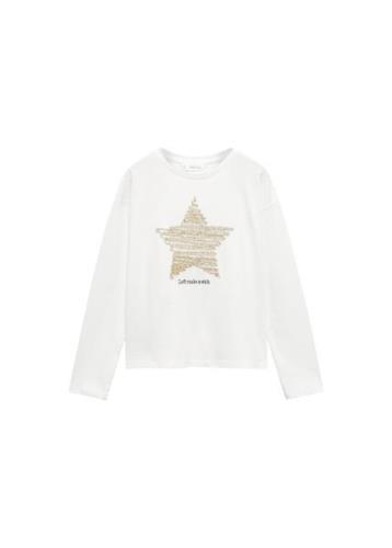 MANGO KIDS Bluser & t-shirts 'Wish'  guld / sort / hvid