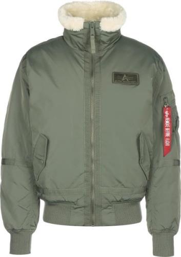 ALPHA INDUSTRIES Vinterjakke  khaki / rød / hvid / æggeskal