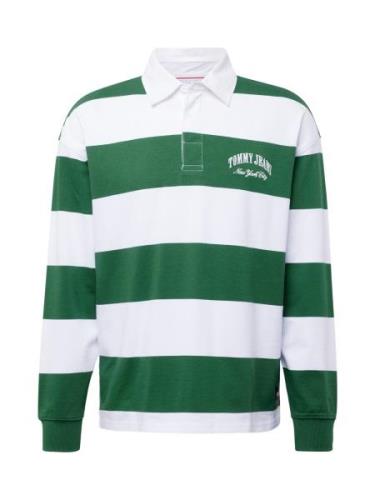 Tommy Jeans Bluser & t-shirts 'VARSITY'  grøn / hvid